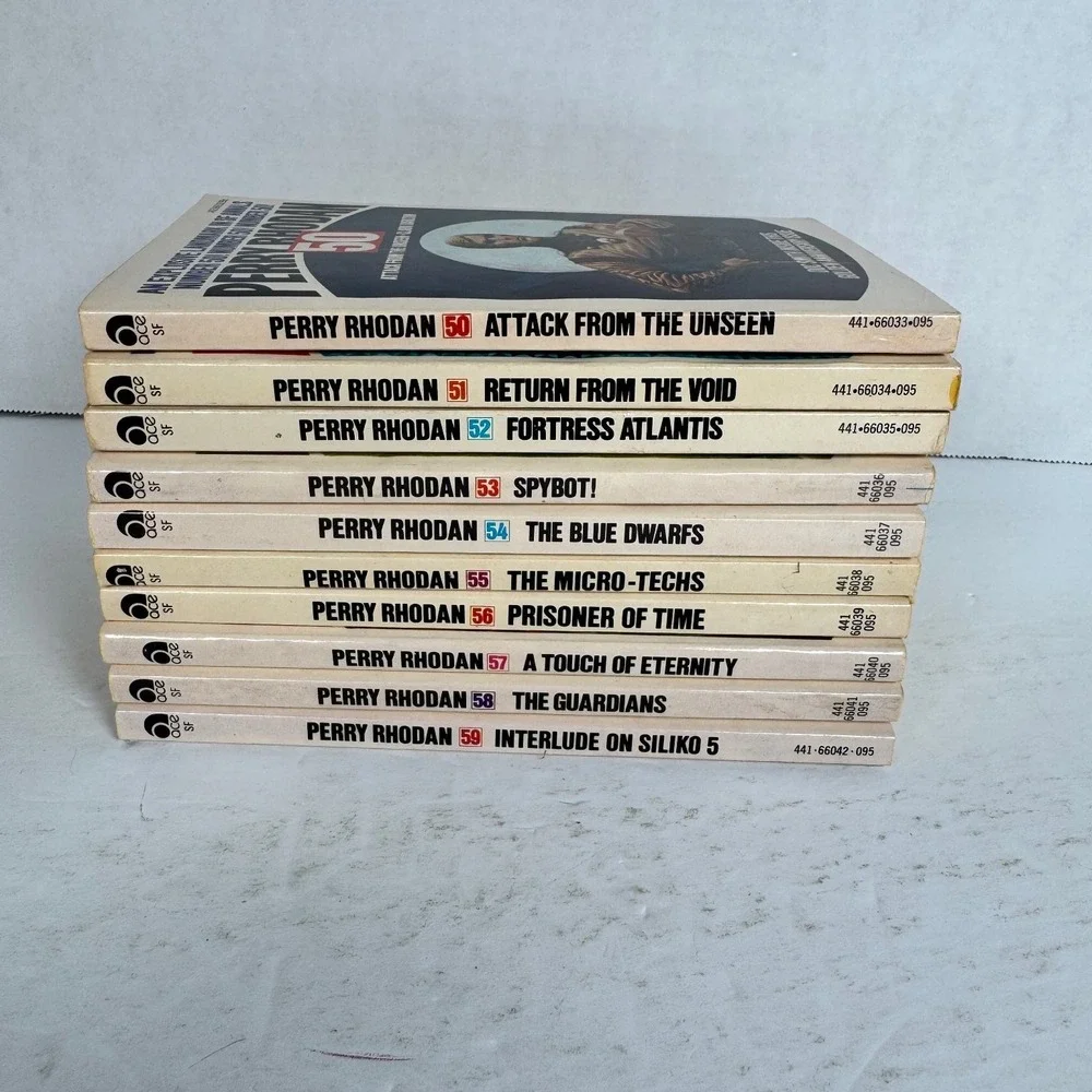 Perry Rhodan Books 50-59 Lot 1974 First Ace Printing Sci-Fi Pulp Pocket Novel